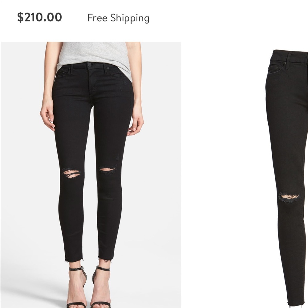 MOTHER ankle fray Jeans